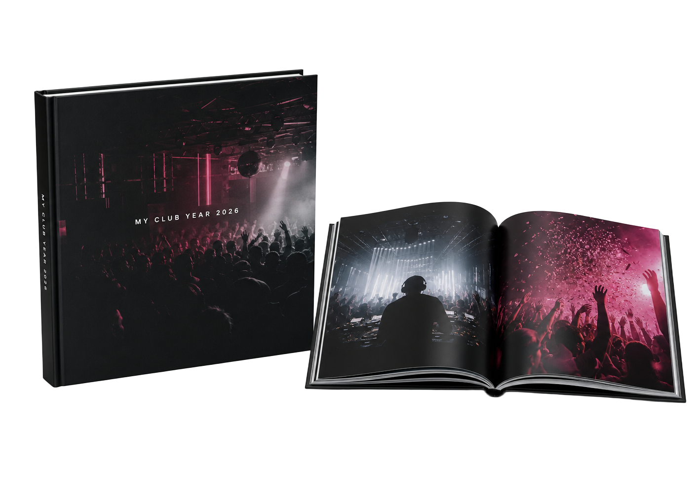 Mockup van het Club Nova 2026 yearbook